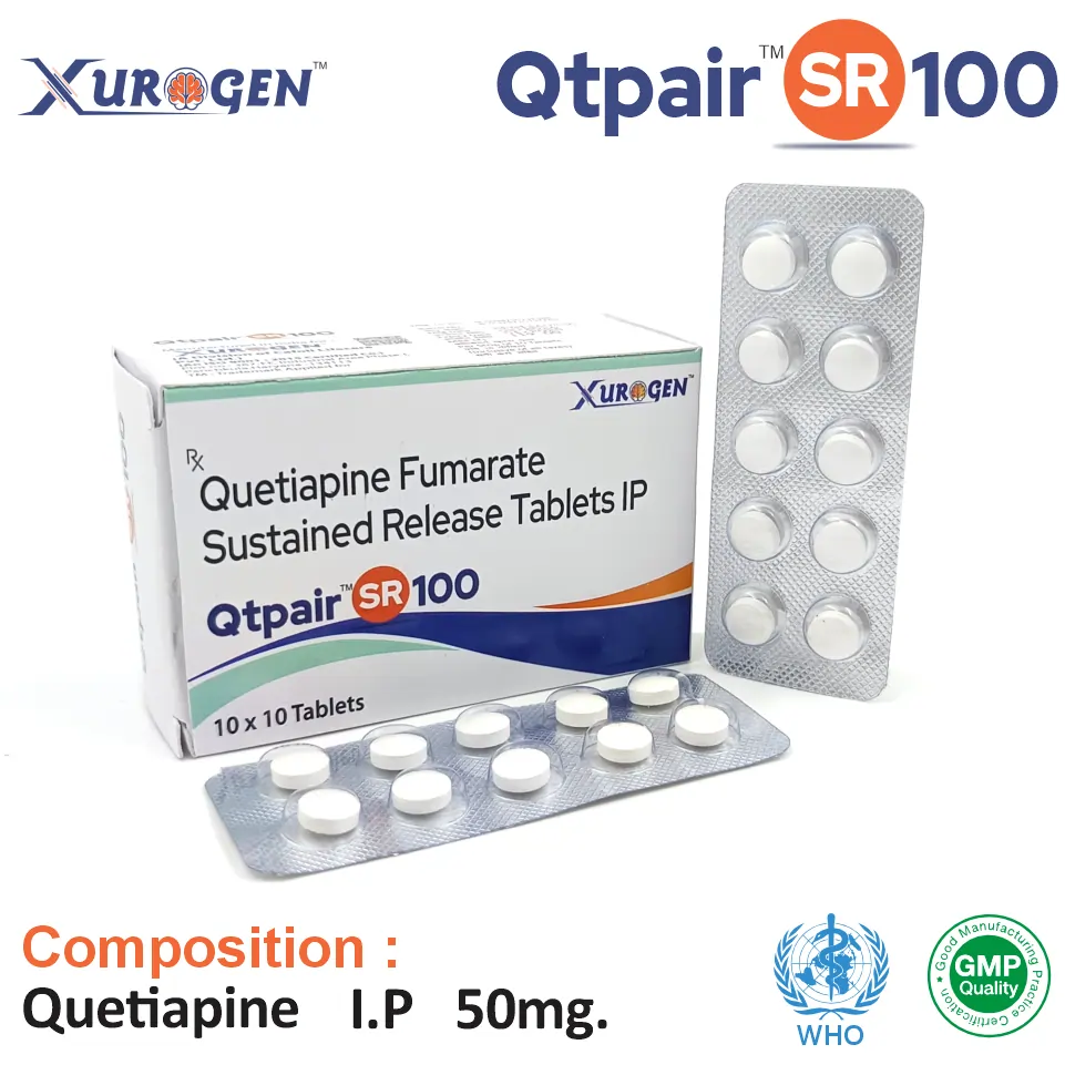 Quetiapine Fumarate 100mg Tablet | Best Price for PCD Pharma Franchise in Psychiatry Care